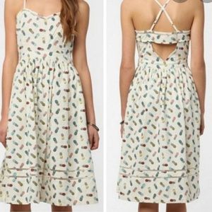 Urban Outfitters Pineapple Midi  Dress